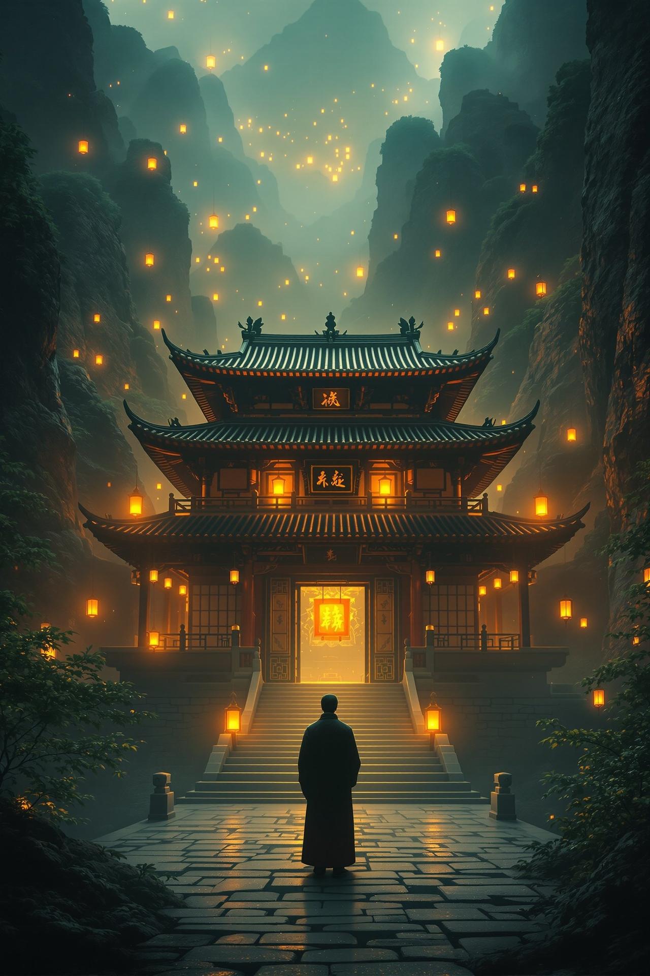 福利社影院独家呈现电影《古刹秘案》高清海报，古装悬疑巨制